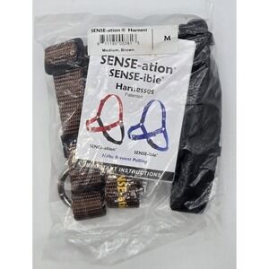 SENSE-ation No Pull Dog Trainer Walking Harness Med Brown Nylon Adjustable Pet